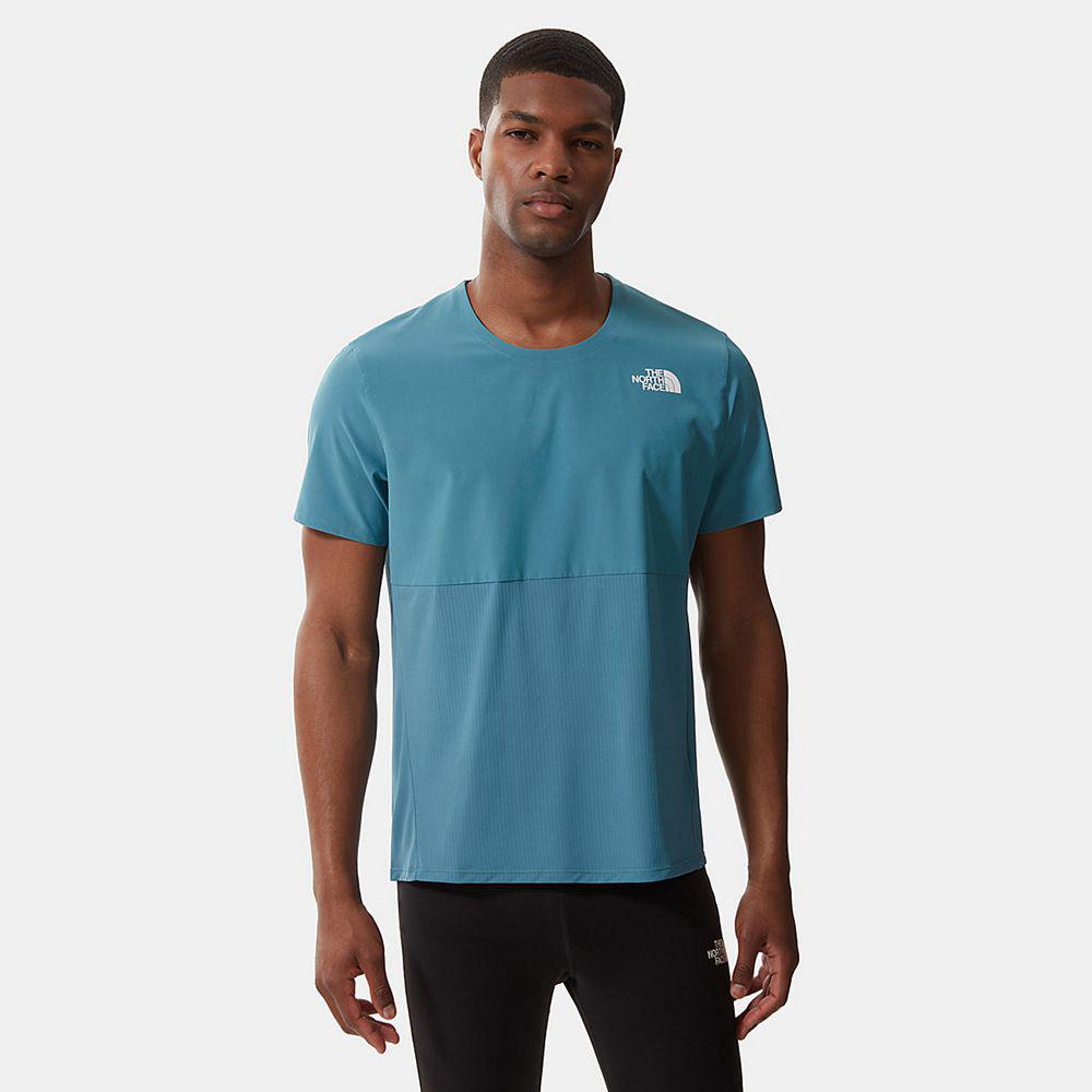 The North Face True Run Ανδρικα T Shirt - Μπλε (OVWL69752)